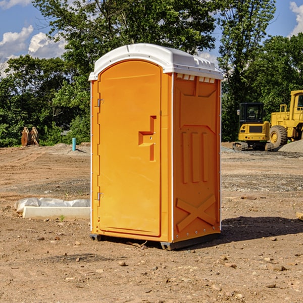 how often are the porta potties cleaned and serviced during a rental period in Ridgely